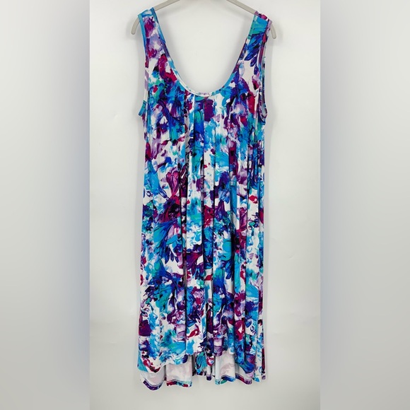 NWOT Latched Mama Momper 6-18 Vivid 0138 Watercolor Romper viscose standard - Picture 6 of 13